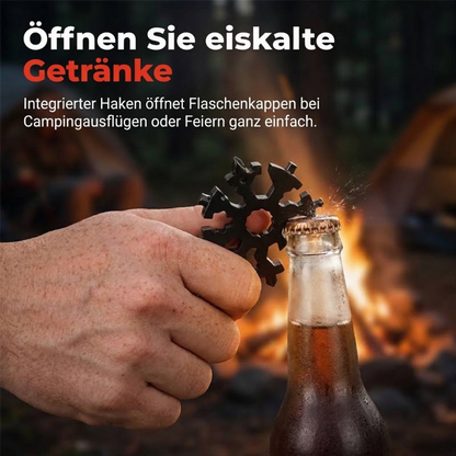 🛠️ 50 % Rabatt! 20-in-1 Schneeflocken-Multitool – Ein Tool, 20 Lösungen! 🔩 Für schnelle Reparaturen, Outdoor-Abenteuer & Flaschenöffnen, kompakt am Schlüsselbund 🎒