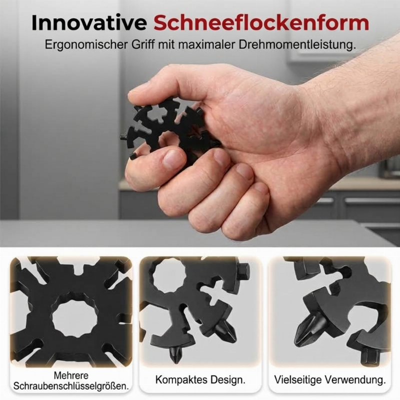 🛠️ 50 % Rabatt! 20-in-1 Schneeflocken-Multitool – Ein Tool, 20 Lösungen! 🔩 Für schnelle Reparaturen, Outdoor-Abenteuer & Flaschenöffnen, kompakt am Schlüsselbund 🎒