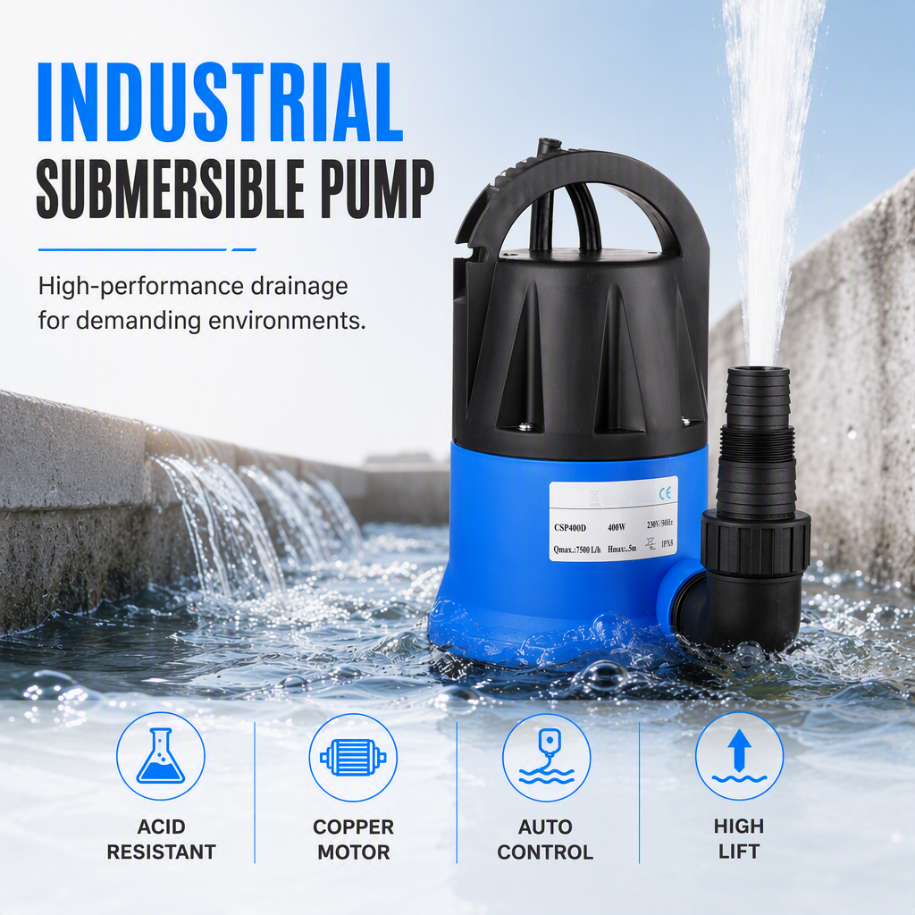 ⏳🔥ZEITLICH BEGRENZTES ANGEBOT: 50 % RABATT! ⏰450W elektrische Tauchpumpe für sauberes Wasser zur Gartenbewässerung und Entwässerung