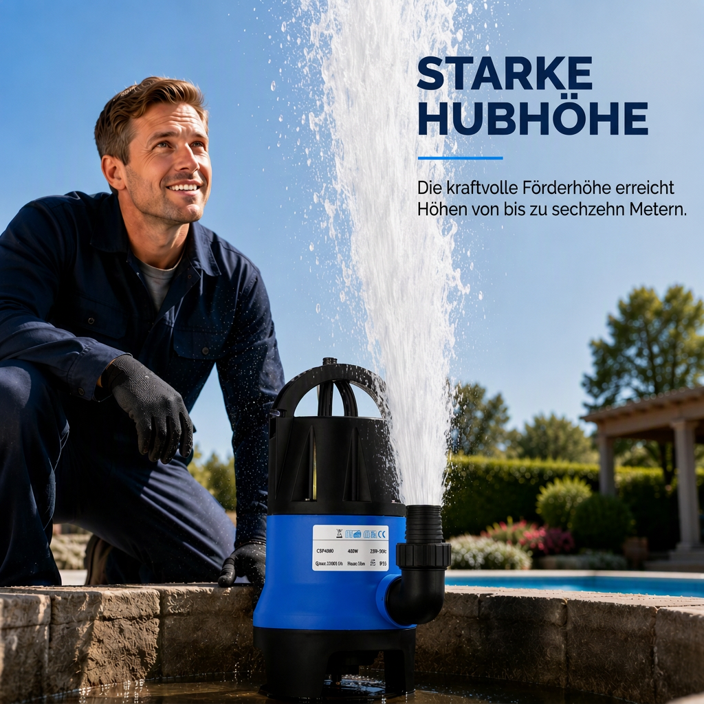 ⏳🔥ZEITLICH BEGRENZTES ANGEBOT: 50 % RABATT! ⏰450W elektrische Tauchpumpe für sauberes Wasser zur Gartenbewässerung und Entwässerung