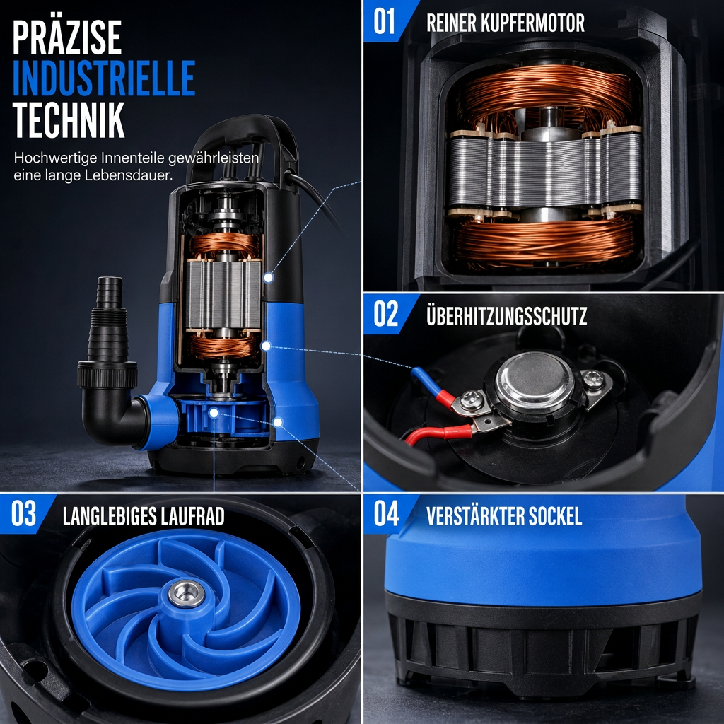 ⏳🔥ZEITLICH BEGRENZTES ANGEBOT: 50 % RABATT! ⏰450W elektrische Tauchpumpe für sauberes Wasser zur Gartenbewässerung und Entwässerung