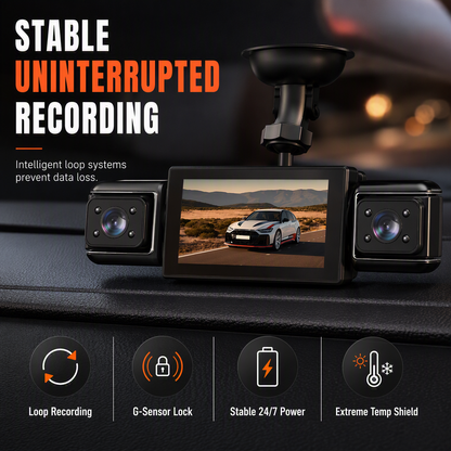 🚗 50% RABATT! 📹 F100 4-Linsen-Dashcam – 1080P HD, Nachtsicht & GPS ✨