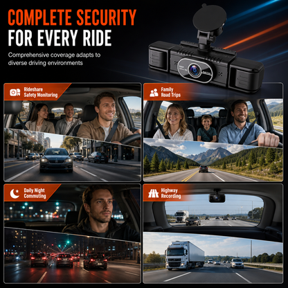🚗 50% RABATT! 📹 F100 4-Linsen-Dashcam – 1080P HD, Nachtsicht & GPS ✨