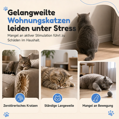 🐱 Interaktives Katzenspielzeug: Automatische hüpfende Maus, elektrisches einziehbares Seil, Befestigung per Klemme, sicheres Spiel
