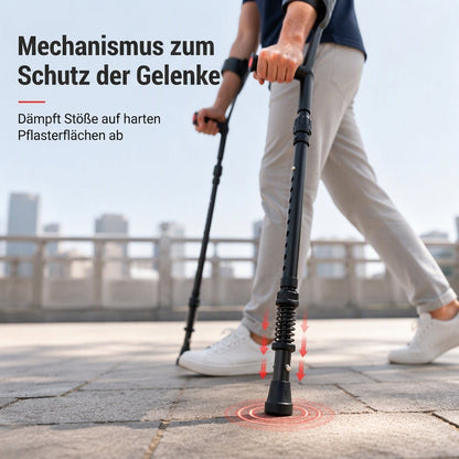 👵👴 50 % RABATT! 🦯 Faltbare Unterarmgehstützen – stoßdämpfend, stabil & rutschfest 🦵