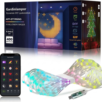 💡 50% RABATT JETZT! Wasserdichte LED-Vorhang-Lichterkette – App-Steuerung, Musik-Synchro & individuelle Lichtkunst – Perfekt für Partys, Garten & jeden Raum ✨