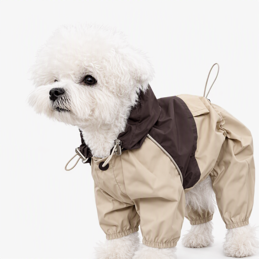 🌧️Hunde-Regenmantel Wasserdicht – Trocken bleiben, munter spazieren! 🐕 Vier-Bein-Schnitt, winddicht, mit Tasche & Gummibündchen