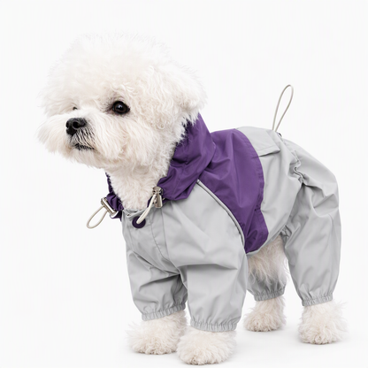 🌧️Hunde-Regenmantel Wasserdicht – Trocken bleiben, munter spazieren! 🐕 Vier-Bein-Schnitt, winddicht, mit Tasche & Gummibündchen