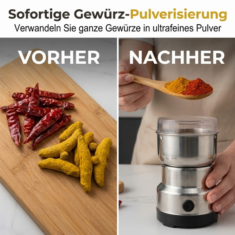 ⚙️ 50% RABATT! 🥣 Mehrzweck-Elektromühle – Edelstahl & vielseitig ✨