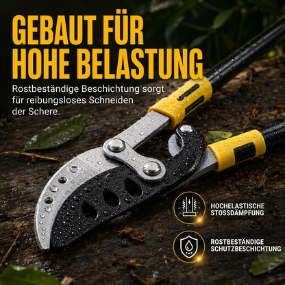 🌿 50 % Rabatt! ✂️ Hochbelastbare Gartenschere mit Compound-Hebelwirkung – gehärtete Stahlklinge & Rahmen aus Flugzeugaluminium für kraftvolles Schneiden