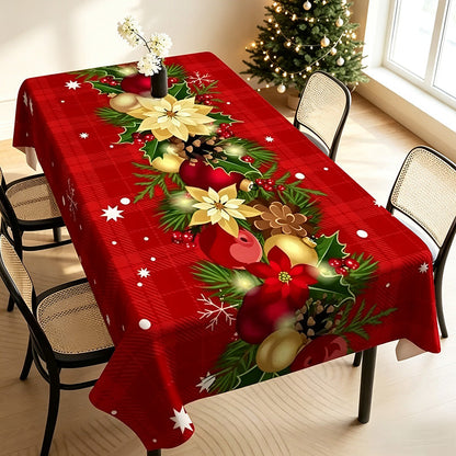 🎄 50 % Rabatt ! Wasserfeste Weihnachtstischdecke – Fleckenfrei durch die Feiertage! 💧 Perlt sofort ab, brillante HD-Motive, edler Fall ✨