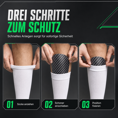 ⚽ Kaufe 1, erhalte 1 GRATIS! 🛡️ Mini Schienbeinschoner – Carbon-Optik & fürs Training ✨