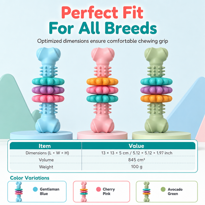 🔥50 % Rabatt🔥Langlebiges Hundekauspielzeug in Knochenform aus TPR – bissfest & zahnpflegend für große Hunde 🦴