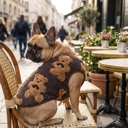 🐶🐱 50 % RABATT 🧸 Mit Plüsch gefütterte Haustierweste, weich und warm, leicht anzuziehen für Hunde und Katzen bei Spaziergängen im Freien ❄️