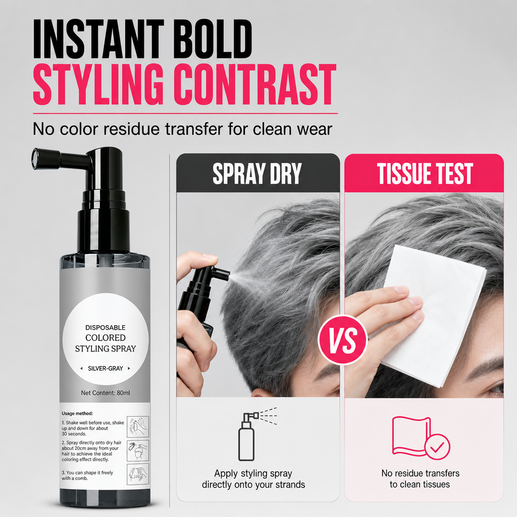 🎁 1+1 GRATIS🖤 Einweg-Haarfarbspray – temporäre Haarfarbe, einfach aufsprühen & sofort auswaschbar