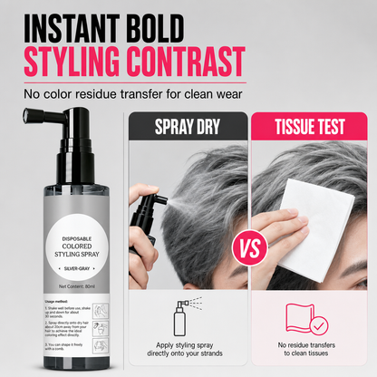 🎁 1+1 GRATIS🖤 Einweg-Haarfarbspray – temporäre Haarfarbe, einfach aufsprühen & sofort auswaschbar