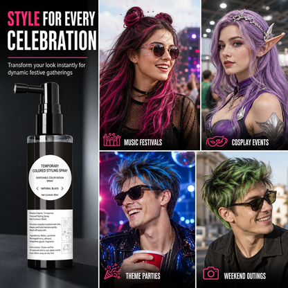 🎁 1+1 GRATIS🖤 Einweg-Haarfarbspray – temporäre Haarfarbe, einfach aufsprühen & sofort auswaschbar