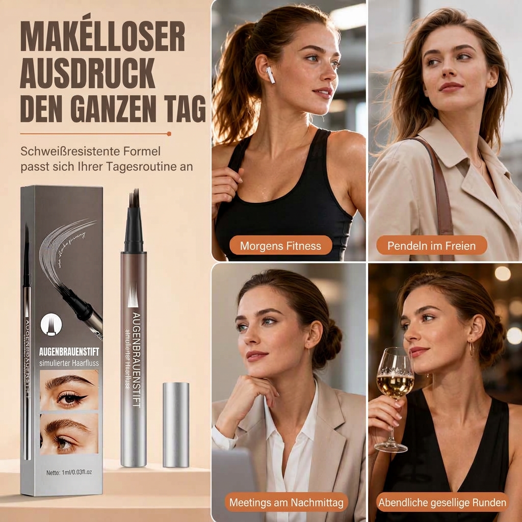 🔥 Kaufe 1, erhalte 1 GRATIS!💫 Flüssiger Augenbrauenstift 🖌️ Feine Pinselspitze für präzises Augenbrauen-Makeup