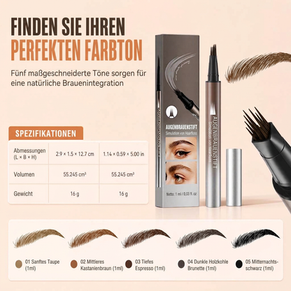 🔥 Kaufe 1, erhalte 1 GRATIS!💫 Flüssiger Augenbrauenstift 🖌️ Feine Pinselspitze für präzises Augenbrauen-Makeup