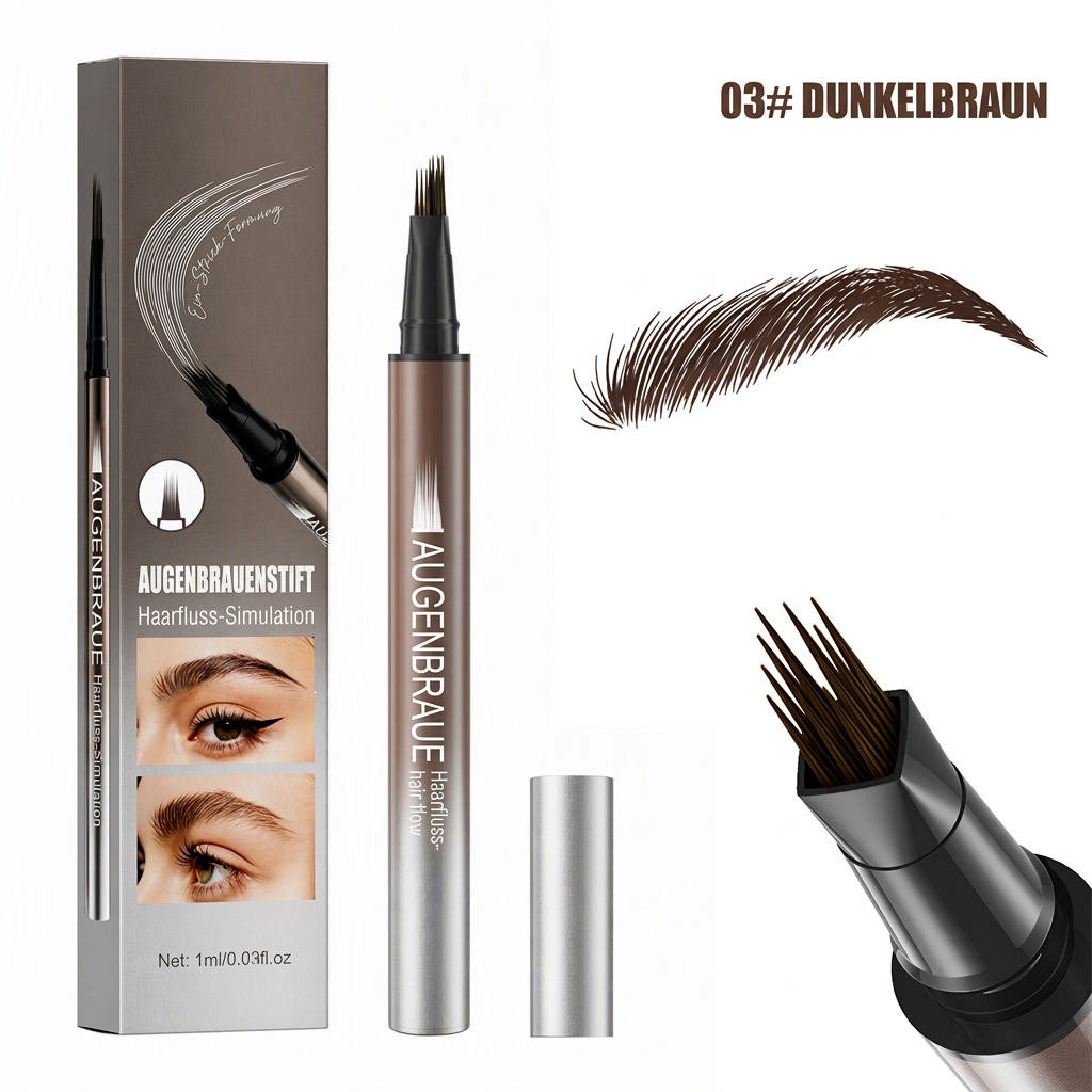 🔥 Kaufe 1, erhalte 1 GRATIS!💫 Flüssiger Augenbrauenstift 🖌️ Feine Pinselspitze für präzises Augenbrauen-Makeup