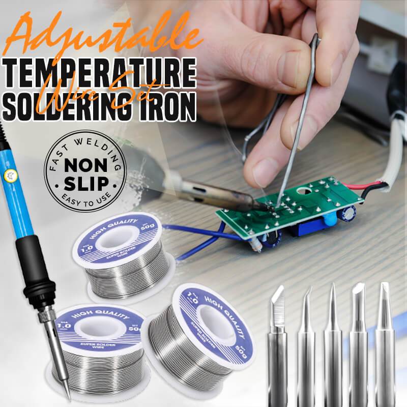 ⚡ 50 % Rabatt ! Lötkolben-Draht-Set mit verstellbarer Temperatur – Schnell heiß, präzise gelötet! 🔧 Rutschfester Griff, 5 Spitzen inklusive, für alle Materialien geeignet 🔥