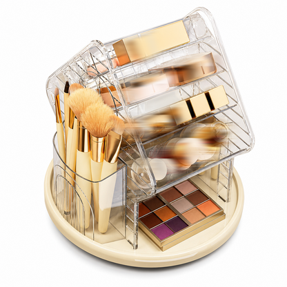 💄Transparenter drehbarer Make-up-Organizer aus Kunststoff✨