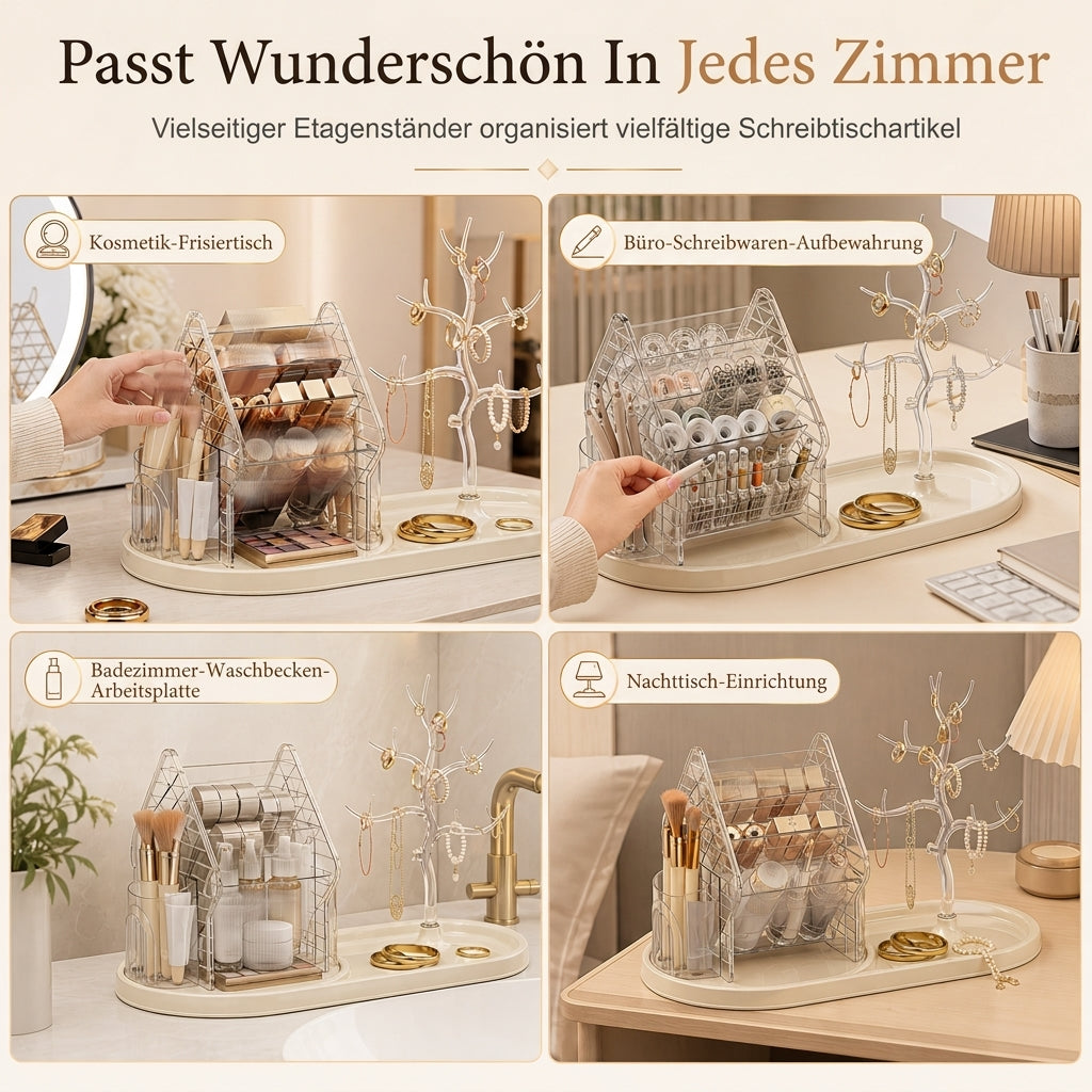 💄Transparenter drehbarer Make-up-Organizer aus Kunststoff✨
