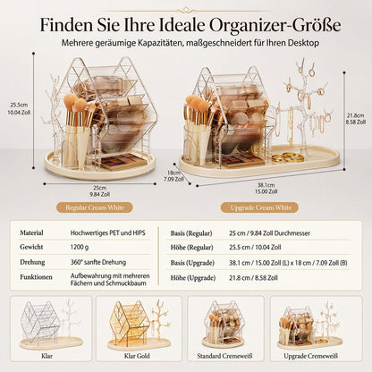 💄Transparenter drehbarer Make-up-Organizer aus Kunststoff✨