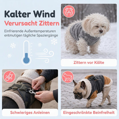 🐾Kaufe 1, erhalte 1 GRATIS!🧵Fleece‑gefütterte Haustierweste, süße Cartoon‑Stickerei für Hunde und Katzen🐕