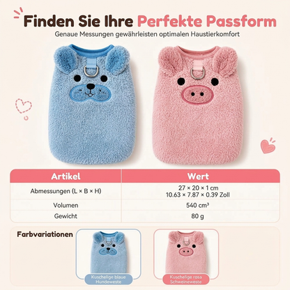 🐾Kaufe 1, erhalte 1 GRATIS!🧵Fleece‑gefütterte Haustierweste, süße Cartoon‑Stickerei für Hunde und Katzen🐕
