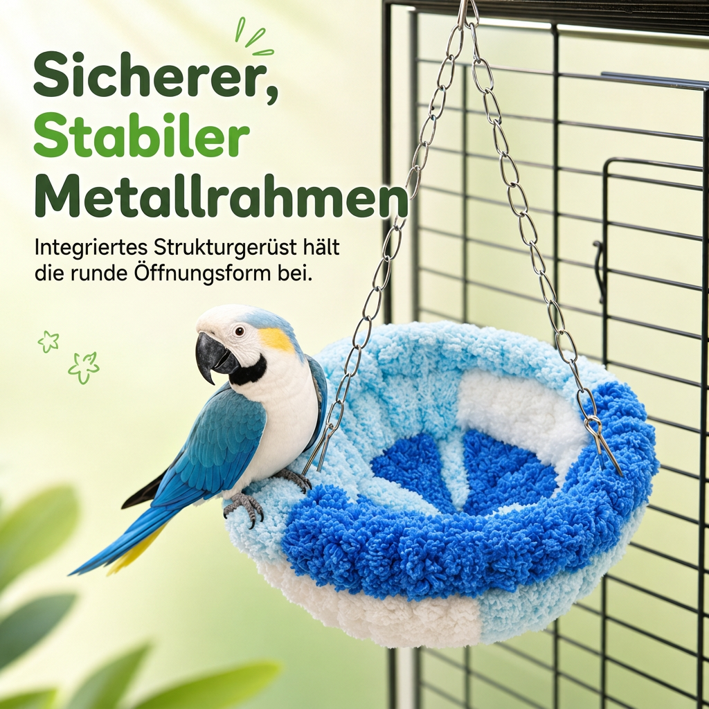 🎄Kaufe 1, erhalte 1 GRATIS!🕊️Vogelnest Baumwollhängematte, warmer Schlafplatz & Schaukel für Papageien und Sittiche