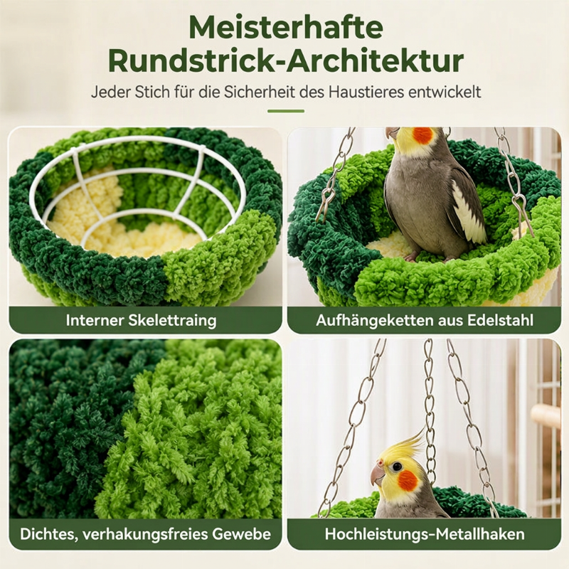 🎄Kaufe 1, erhalte 1 GRATIS!🕊️Vogelnest Baumwollhängematte, warmer Schlafplatz & Schaukel für Papageien und Sittiche