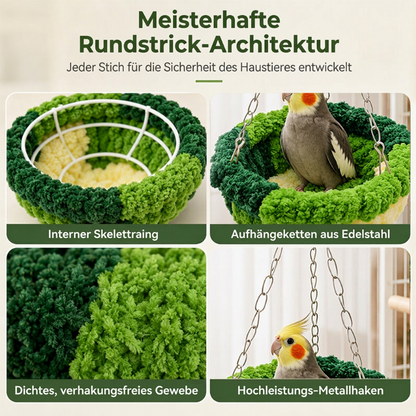 🎄Kaufe 1, erhalte 1 GRATIS!🕊️Vogelnest Baumwollhängematte, warmer Schlafplatz & Schaukel für Papageien und Sittiche