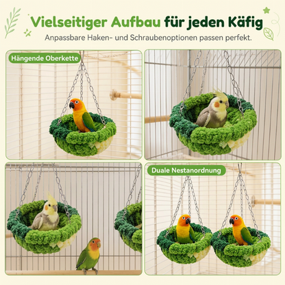 🎄Kaufe 1, erhalte 1 GRATIS!🕊️Vogelnest Baumwollhängematte, warmer Schlafplatz & Schaukel für Papageien und Sittiche