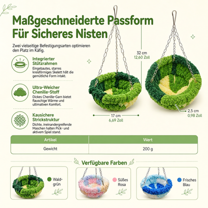 🎄Kaufe 1, erhalte 1 GRATIS!🕊️Vogelnest Baumwollhängematte, warmer Schlafplatz & Schaukel für Papageien und Sittiche