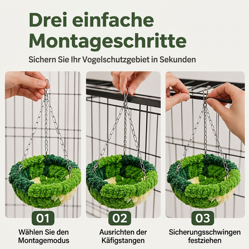 🎄Kaufe 1, erhalte 1 GRATIS!🕊️Vogelnest Baumwollhängematte, warmer Schlafplatz & Schaukel für Papageien und Sittiche