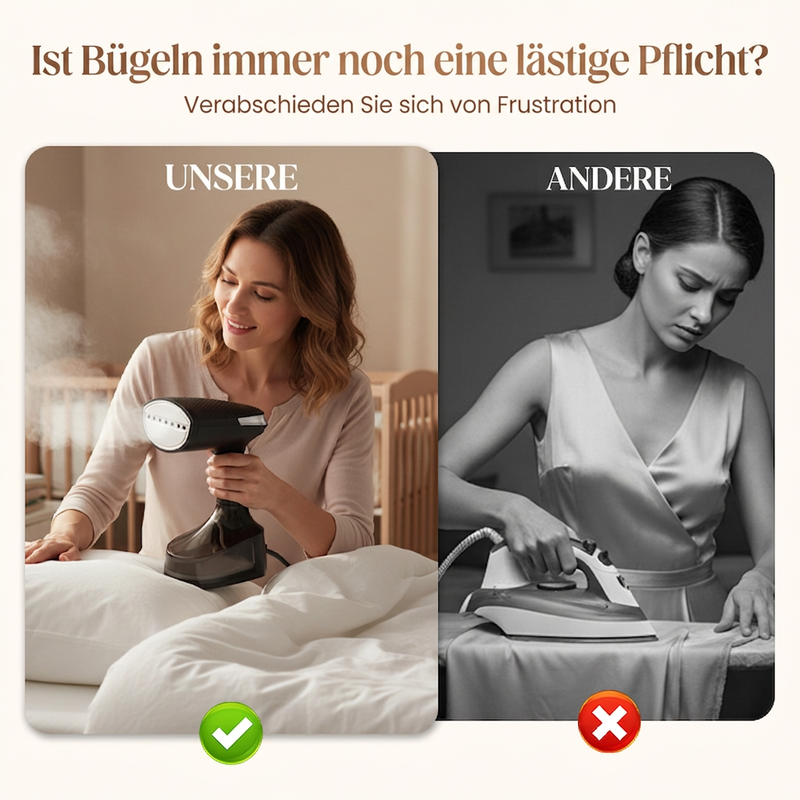 📢📢50% RABATT !!⏰Leistungsstarker Handdampfglätter für Kleidung