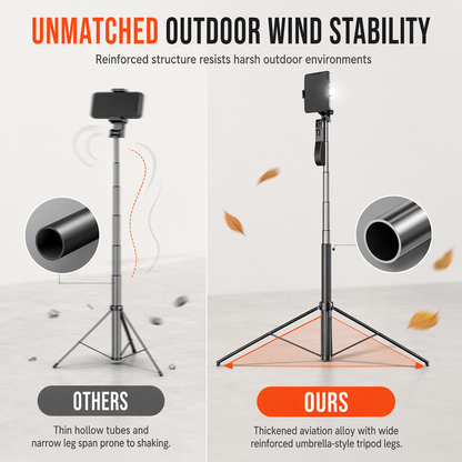 🤳 50 % Rabatt ! Selfie-Stick Stativ mit Gimbal – Kein Wackeln, kinoreife Videos! 🎬 Bis 1,6 m ausziehbar, Anti-Shake-Griff, Bluetooth-Fernauslöser