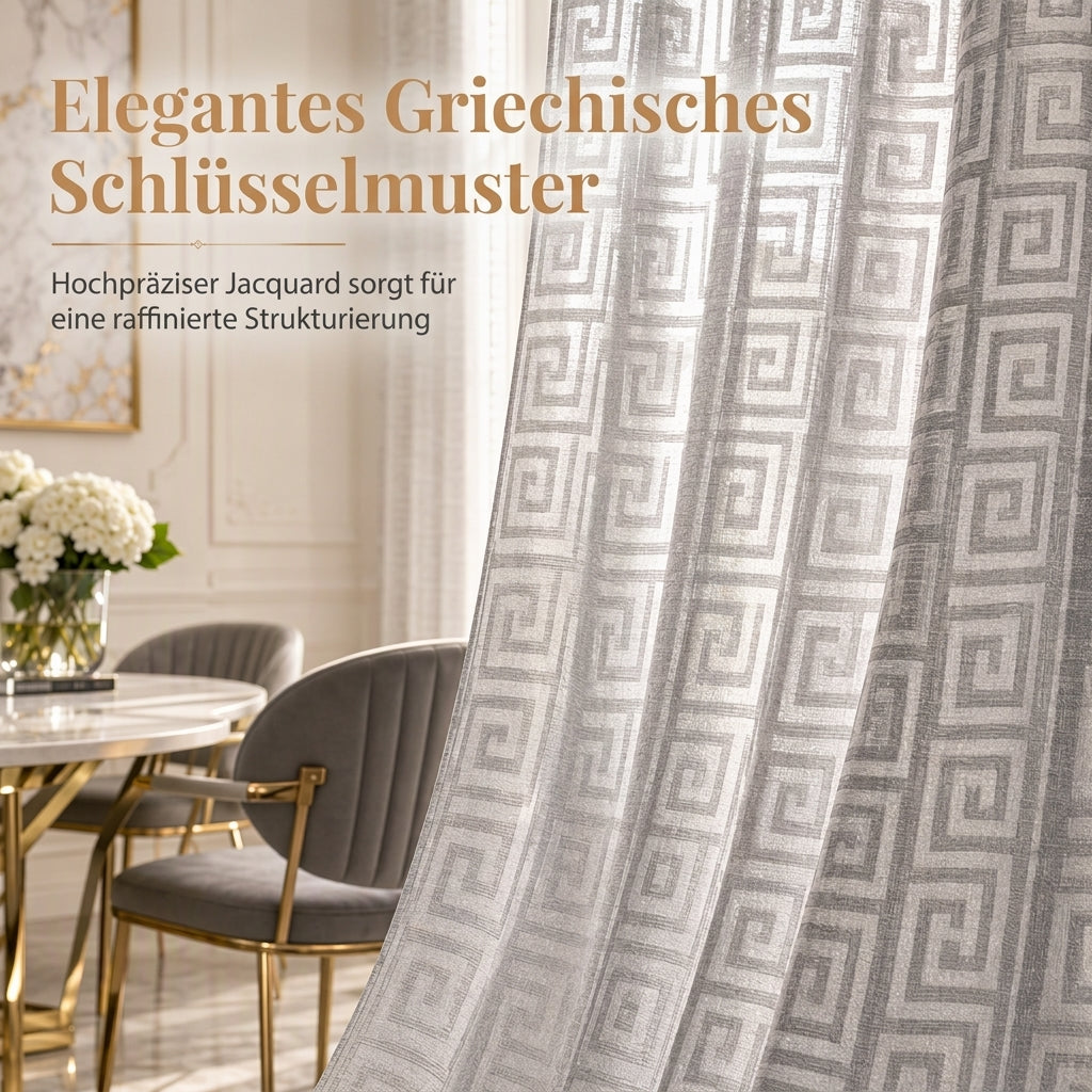 ☀️ 50 % Rabatt ! Transparenter Jacquard-Vorhang – Eleganz für jedes Fenster! 🛋️ Weiches Tageslicht, UV-Schutz, pflegeleicht ⏰ Limitiertes Angebot ⏳