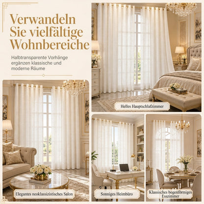 ☀️ 50 % Rabatt ! Transparenter Jacquard-Vorhang – Eleganz für jedes Fenster! 🛋️ Weiches Tageslicht, UV-Schutz, pflegeleicht ⏰ Limitiertes Angebot ⏳