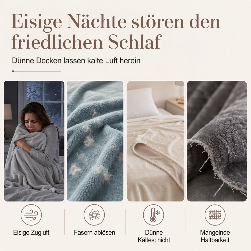 Zweilagige, verdickte Überwurfdecke aus Flanell und Sherpa-Fleece – warme Klimaanlage-Decke