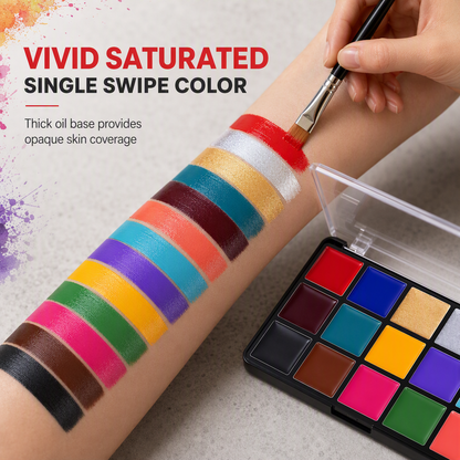 ⏳Zeitlich begrenztes Angebot⏳  🎨 Palette mit 15 Farben ölbasierter Gesichts- und Körperfarbe
