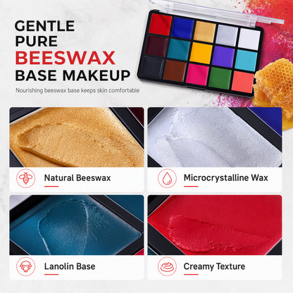 ⏳Zeitlich begrenztes Angebot⏳  🎨 Palette mit 15 Farben ölbasierter Gesichts- und Körperfarbe