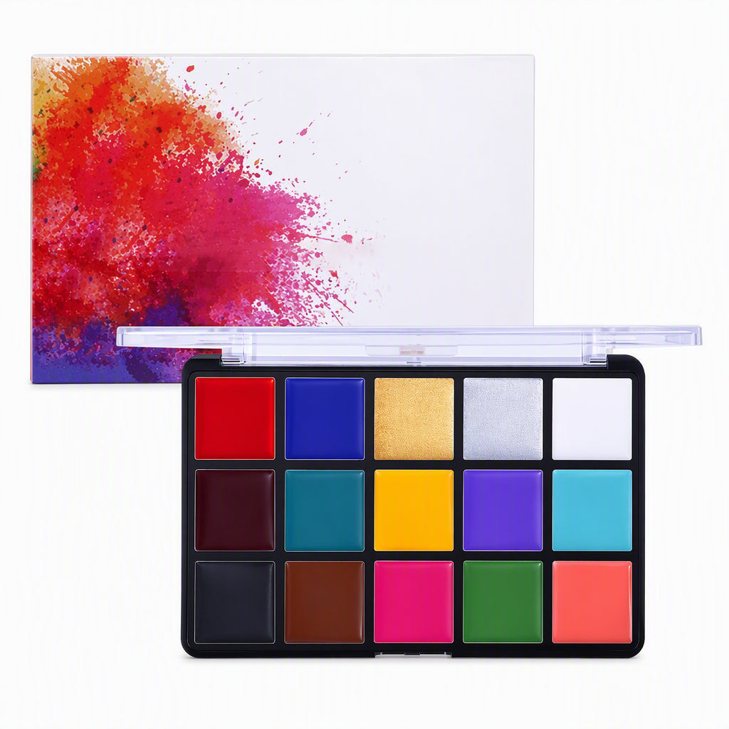 ⏳Zeitlich begrenztes Angebot⏳  🎨 Palette mit 15 Farben ölbasierter Gesichts- und Körperfarbe
