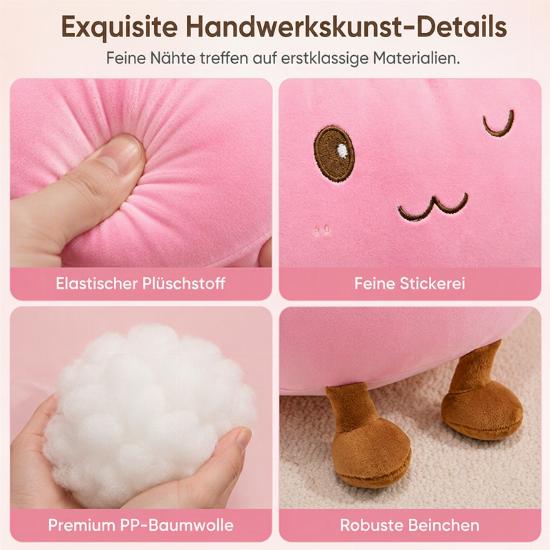 🥟 50 % RABATT 🧸 Süßes Bao-Brötchen Plüschkissen, weich und kuschelig, süße Dekoration fürs Zimmer 🥰
