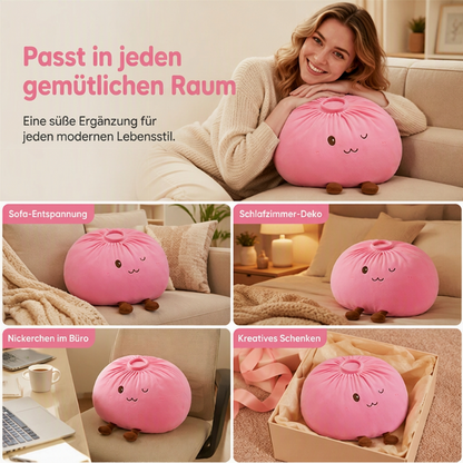 🥟 50 % RABATT 🧸 Süßes Bao-Brötchen Plüschkissen, weich und kuschelig, süße Dekoration fürs Zimmer 🥰