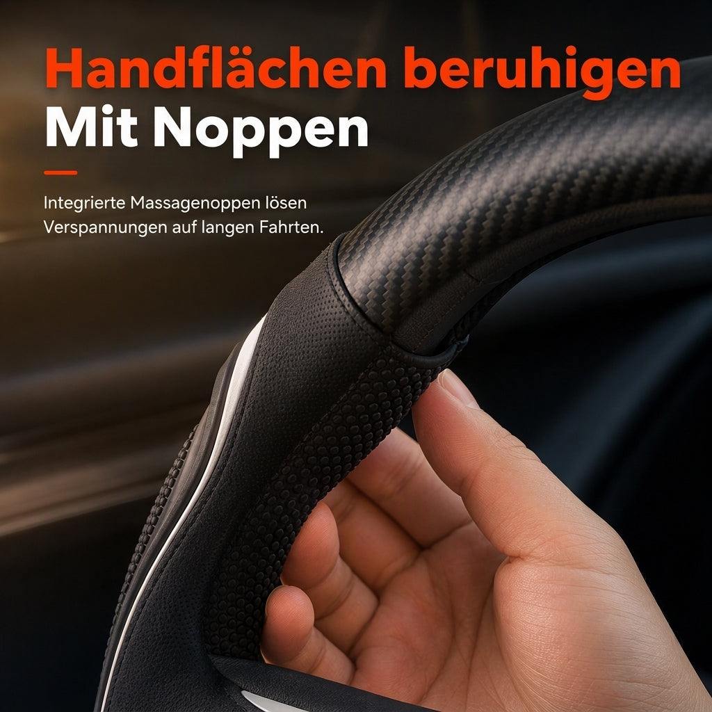 🔈50% RABATT 🔥Universelle Autolenkradabdeckung – Rutschfester, atmungsaktiver Griff und sportliches Nappa-Finish ✨