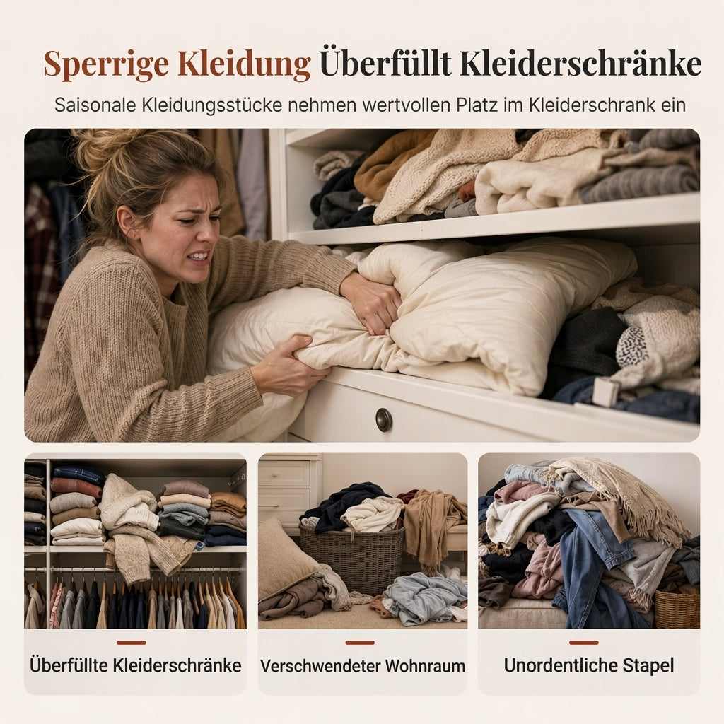 🛋️ 50 % Rabatt ! Befüllbarer Hockerbezug mit Stauraum – Kein Kleiderchaos, voller Komfort! 🧺 Mit Kleidung befüllbar, bis 100 kg belastbar, waschbar