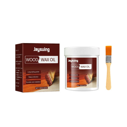 ⏳Zeitlich begrenztes Angebot⏳ Scomeri Holzpflege mit Öl und Wachs, 100 g – inklusive Pinsel