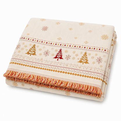 🎁 50 % RABATT 🛋️ Wendbarer Chenille-Sofaüberwurf, weicher Weihnachts-Sofabezug 🎄